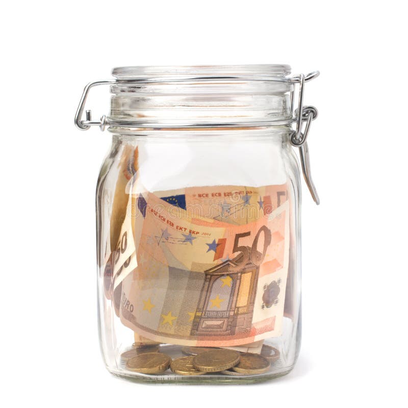 Business Concept Money  Savings In Glass Pot  Stock Image 