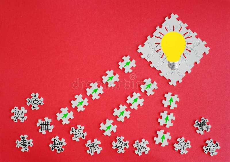 Business concept, pulling in the same direction,teamwork,human resources,Idea,innovation,creativity and problem solving. Jigsaw stock images