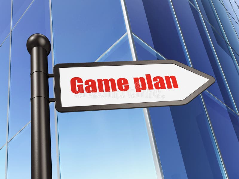 Business concept: sign Game Plan on Building background royalty free illustration