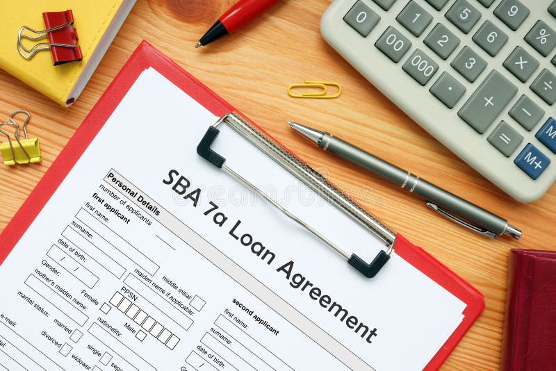 Business Concept about Small Business Administration SBA 7a Loan