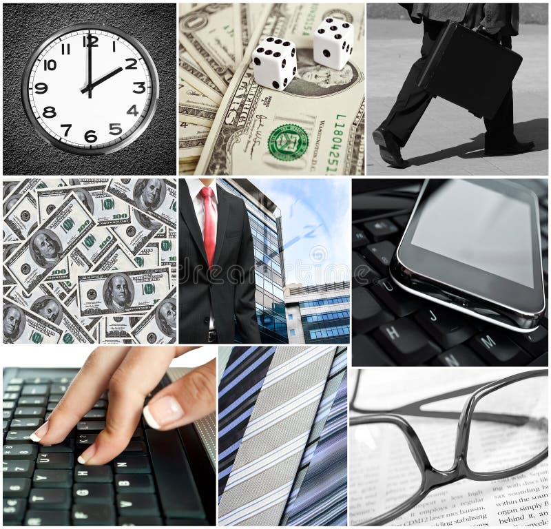 Business conceptual collage