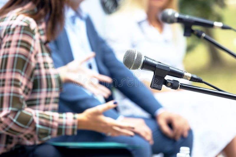 Business conference or round table event royalty free stock photos