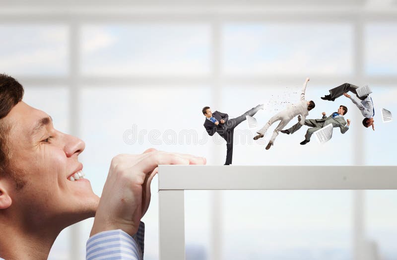 Business conflict and confrontation . Mixed media royalty free stock photo Business conflict and confrontation . Mixed media royalty free stock photo