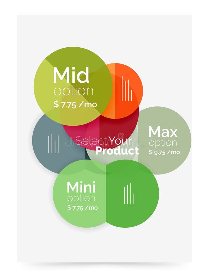 Business Cover Brochure Design with Select Option Diagram Stock Vector