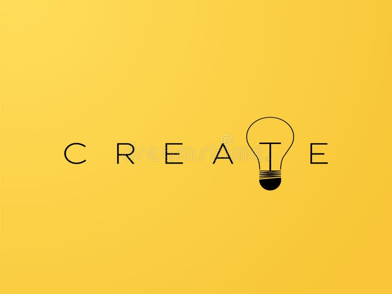 Business Creativity Vector Concept with Creative Typography and