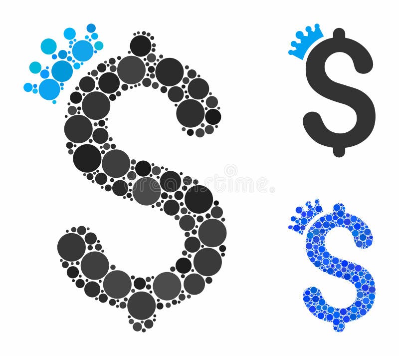 Business crown Composition Icon of Circle Dots royalty free illustration