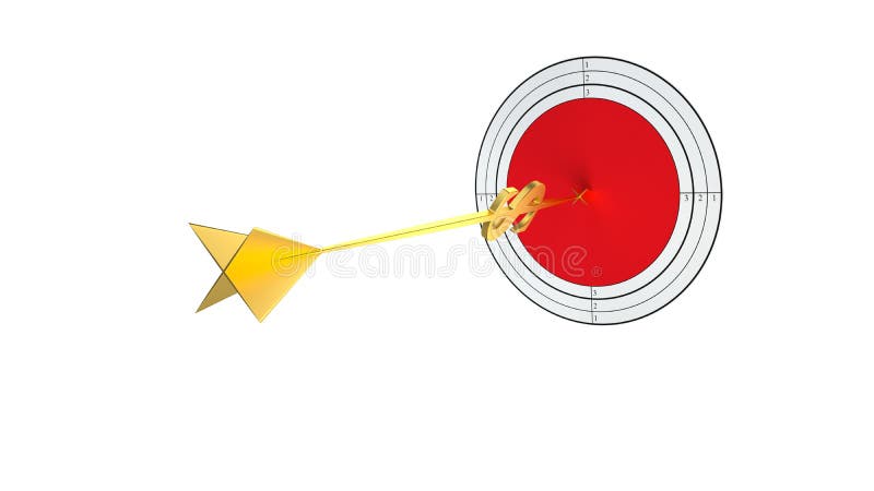 Business Darts Clouds Goal Golden Arrow Dollar Stock Illustration Illustration Of Goal Perfect