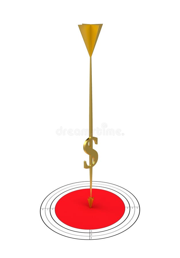 Business Darts Clouds Goal Golden Arrow Dollar Stock Illustration Illustration Of Creative Dart 55371427