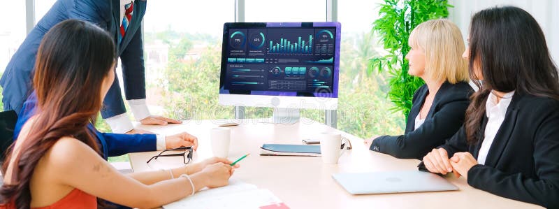 Business data dashboard provide business intelligence analytic snugly royalty free stock photo