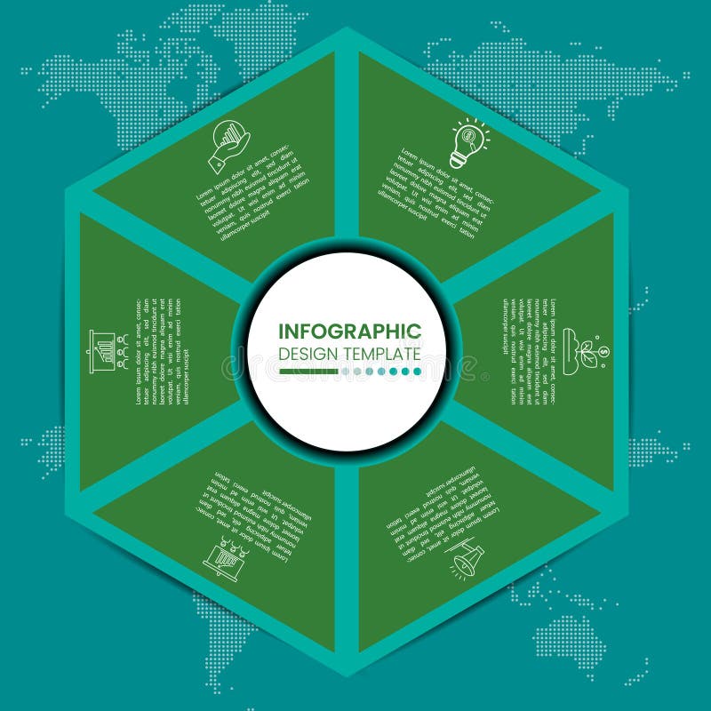 Business data visualization Circle Vector infographic template design with process chart and diagram vector illustration