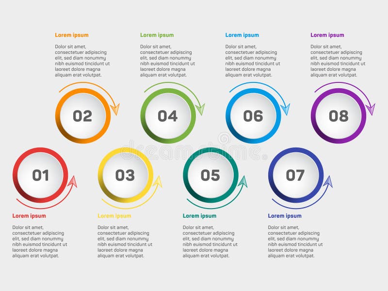 Business data visualization diagram. Timeline infographic icons vector template, milestone elements diagram process design. stock photo