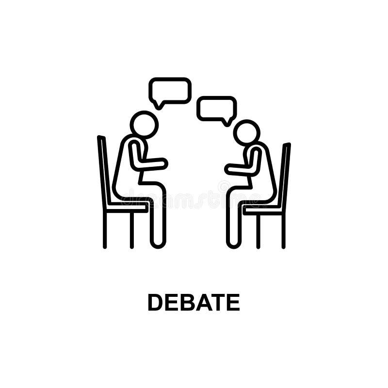 Business Debate Icon. Element of Conference with Description Icon for