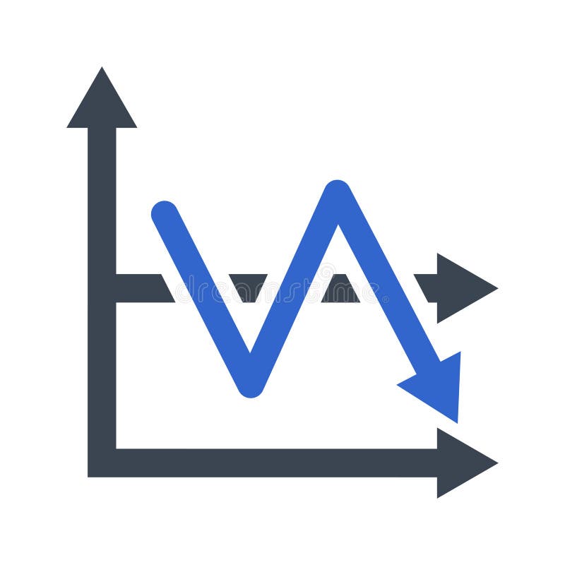 Business decrease report Icon stock illustration
