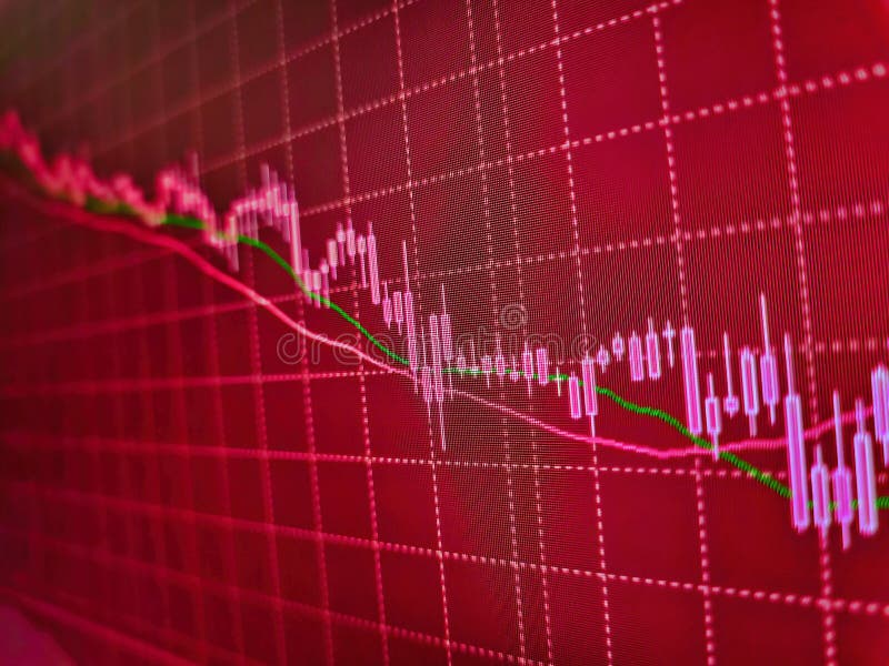 Business diagram on financial report. Stock market chart, graph on blue background. Forex trading business concept. Finance royalty free stock image.