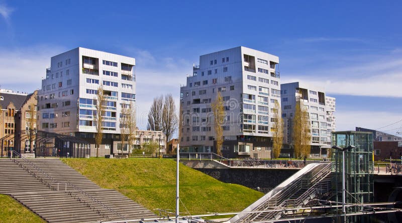 Business district of Amsterdam