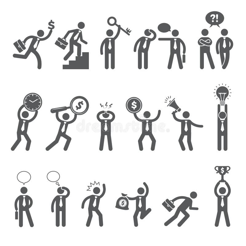 Stick Figure Cartoon Characters Actions Royalty-Free Stock Image -  Storyblocks