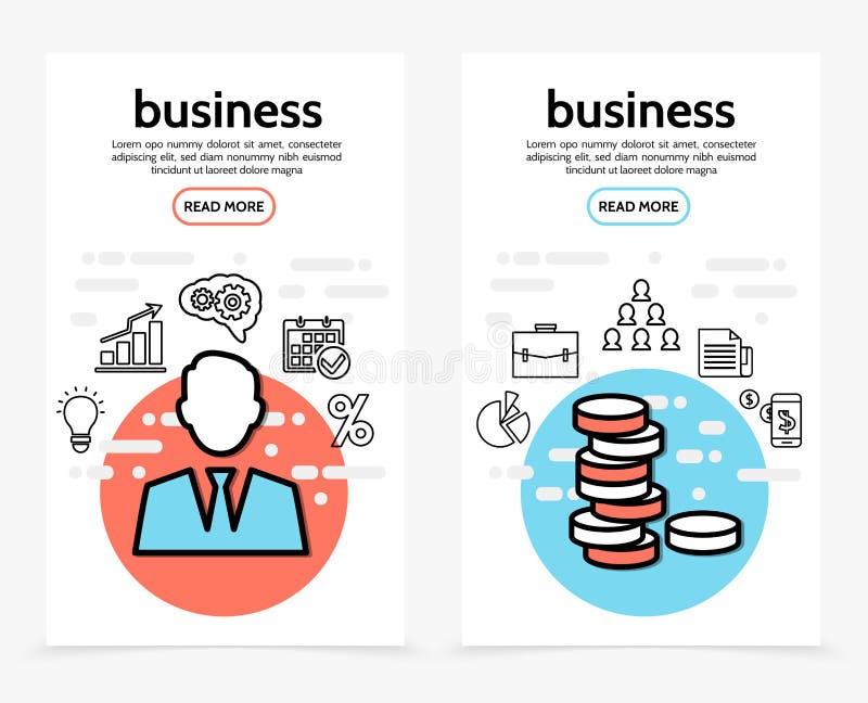 Business Finance Vertical Banners royalty free illustration