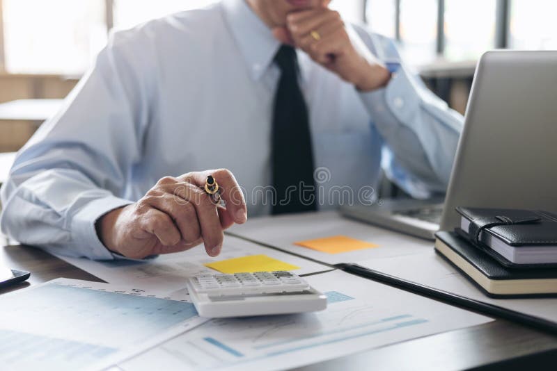 Business Financing Accounting Banking Concept, Businessman Doing