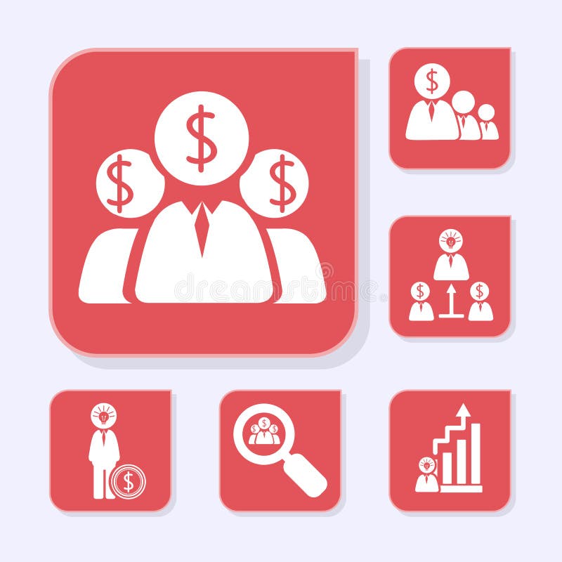 Business Icons Red stock vector. Illustration of globe 63019166