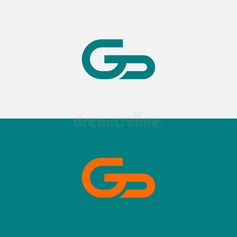 Business GD letter logo design vector. Minimal Monogram Elegant GD Logo. stock illustration