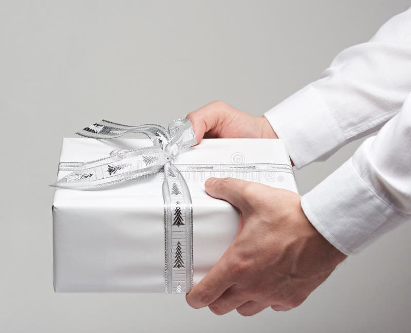 Business gift box present stock photo. Image of holiday 83116202