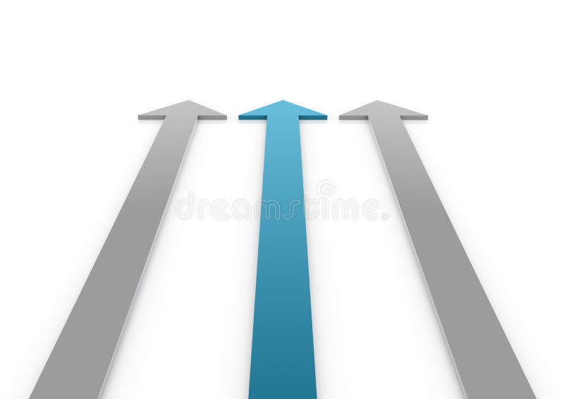 Business graph arrow blue