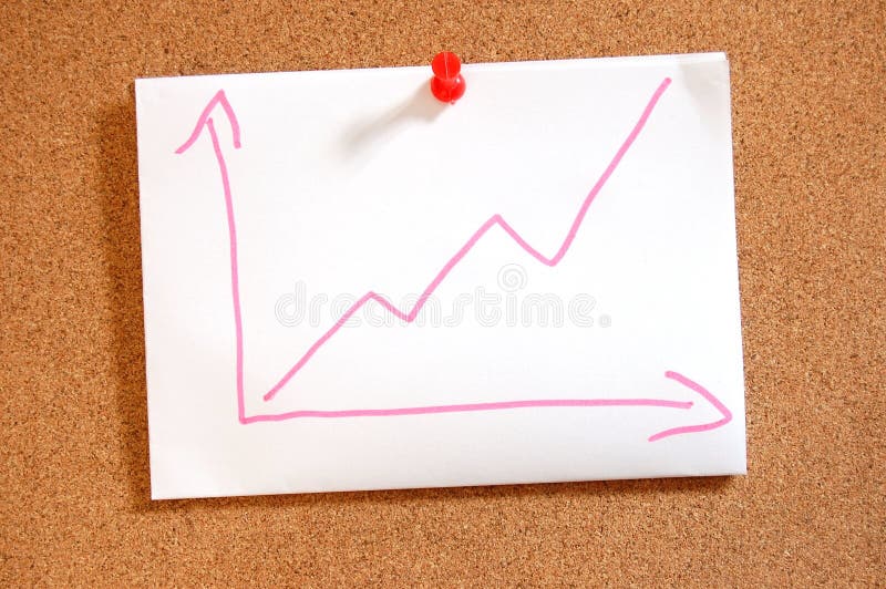 Business graph with arrow showing growth royalty free stock image