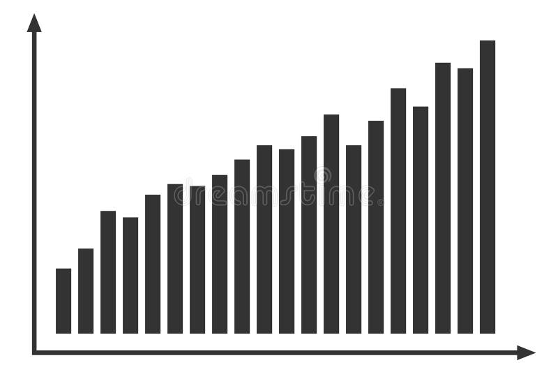 Business Graph with Increase Report. Diagram with Rise and Gain ...