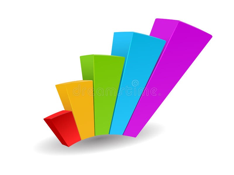 Business graph vector growth progress stock illustration