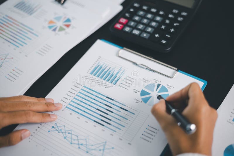 Business growth, decided to invest money in stock market, financial strategies and banking expertise to income substantial stack stock photos
