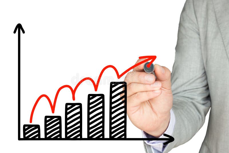 Business growth sketch stock image Business growth sketch stock image