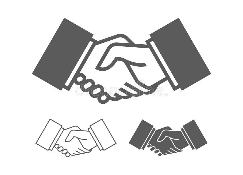 Business handshake icons stock illustration Business handshake icons stock illustration