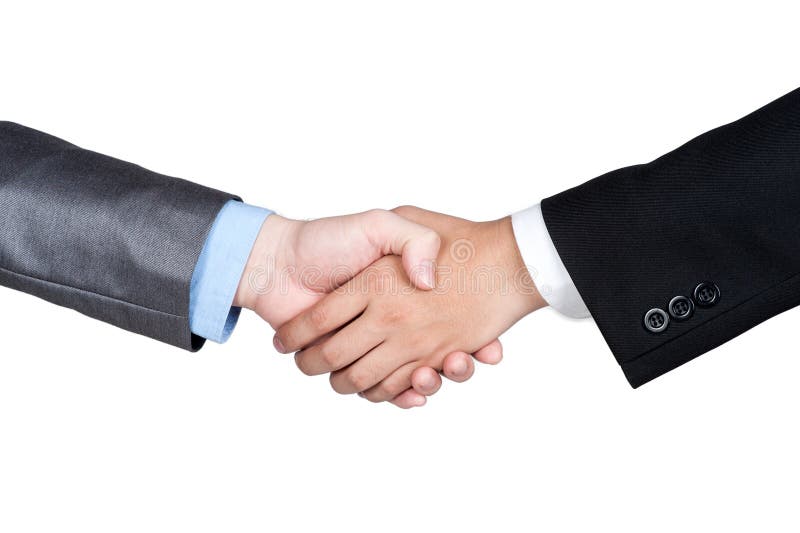 Business handshake isolated royalty free stock image