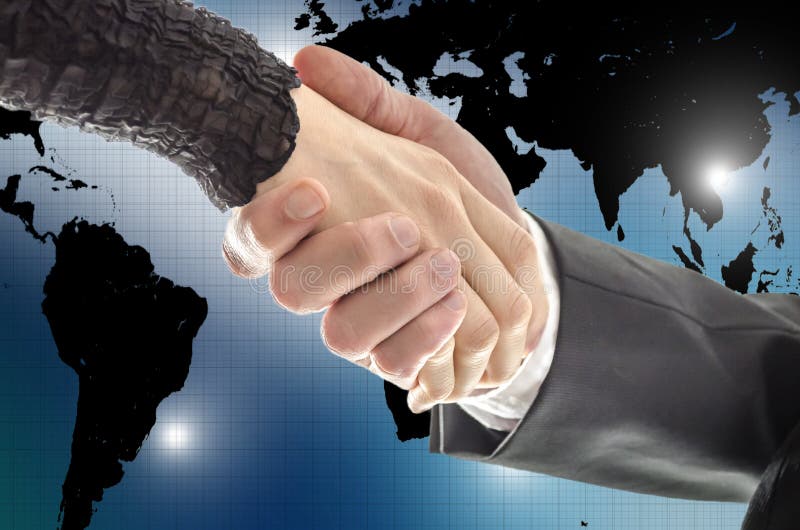 Business handshake stock image