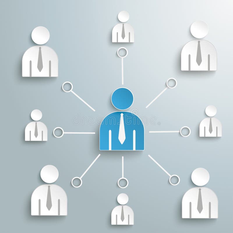 Business Humans Network PiAd royalty free illustration