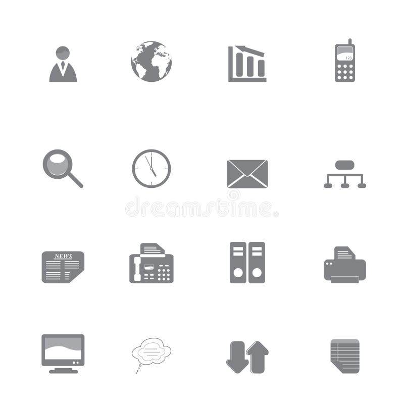 Business Icon Set Silhouette