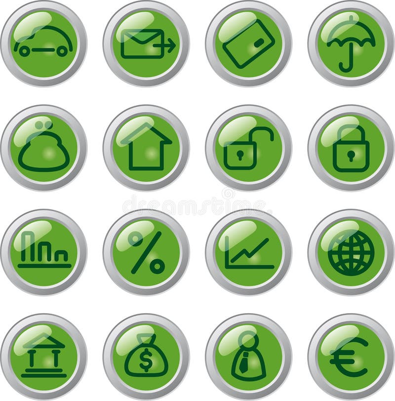 Business icons stock vector. Illustration of coin, sale 16414436