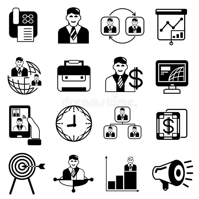 Business icons stock illustration. Illustration of circle 36902132