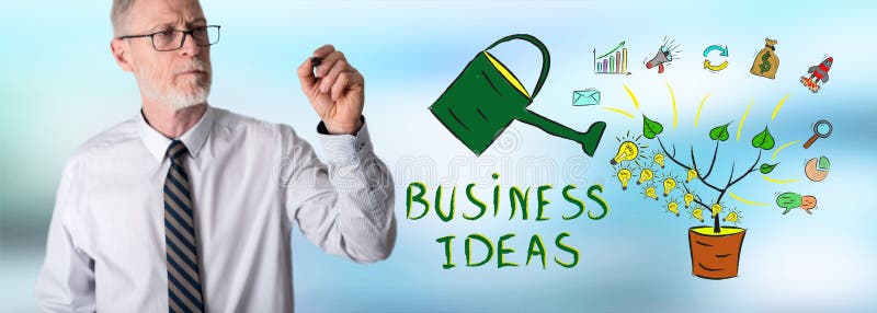 Businessman drawing business ideas concept royalty free stock photo Businessman drawing business ideas concept royalty free stock photo