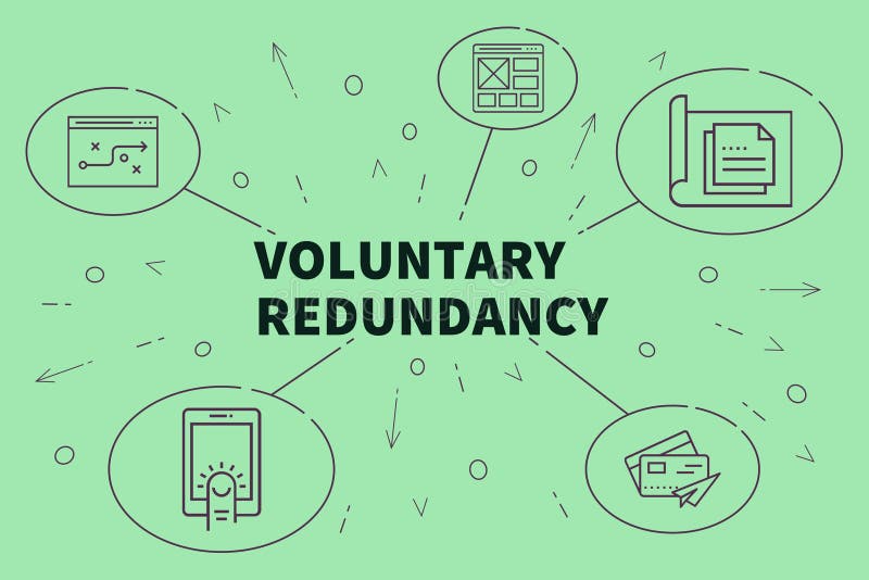 business-illustration-showing-the-concept-of-voluntary-redundancy-stock