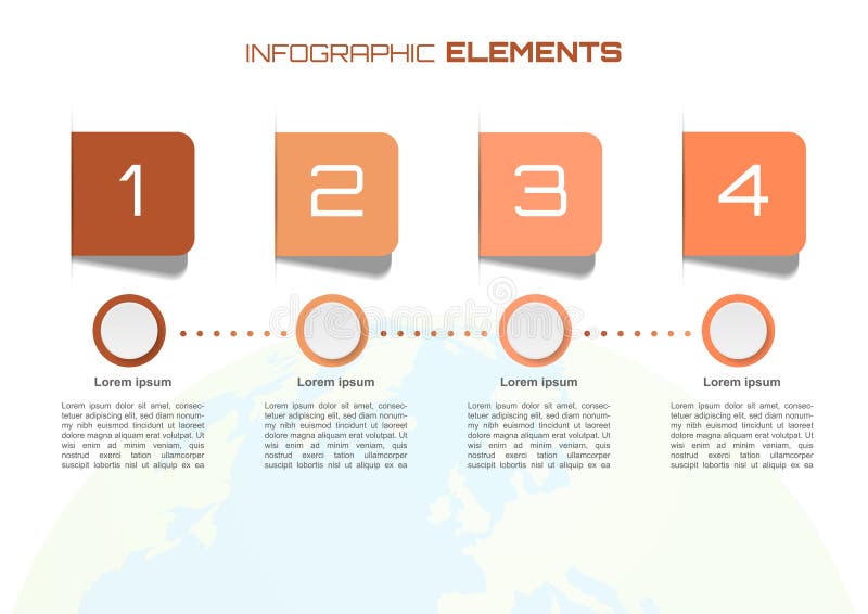 Business infographic elements concept with globe some Elements o stock illustration
