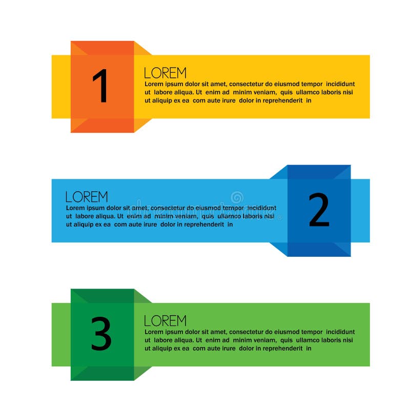 Business infographic numbered banners - vector graphic collectio royalty free illustration