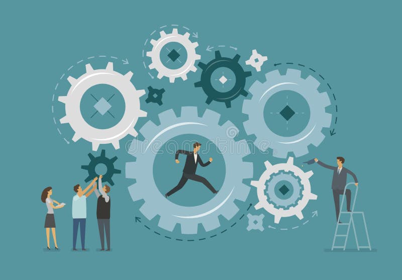 Business infographic. Teamwork, collaboration, work concept. Vector illustration stock illustration
