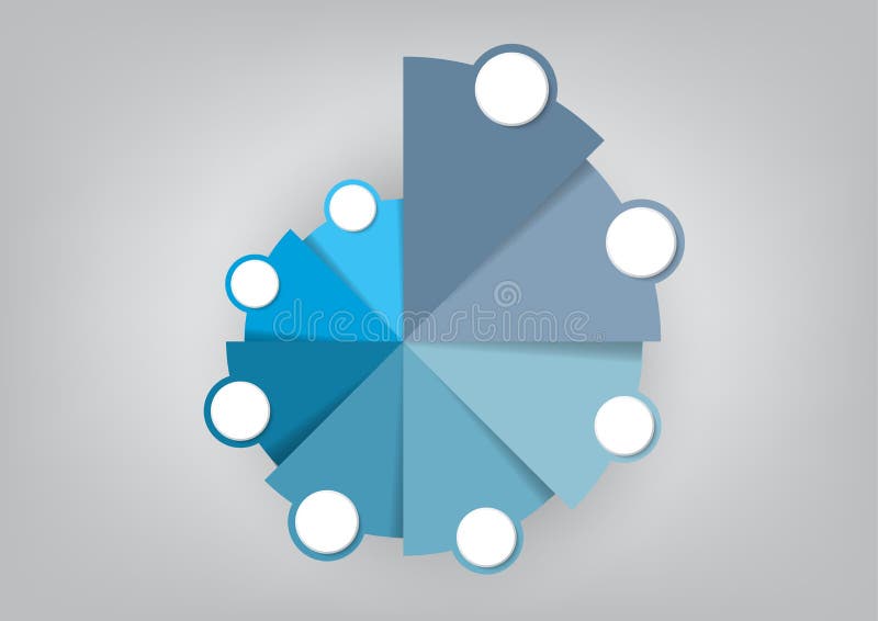 Business infographic template with 8 options pie chart, Abstract elements diagram or processes, Vector business template for stock illustration Business infographic template with 8 options pie chart, Abstract elements diagram or processes, Vector business template for stock illustration