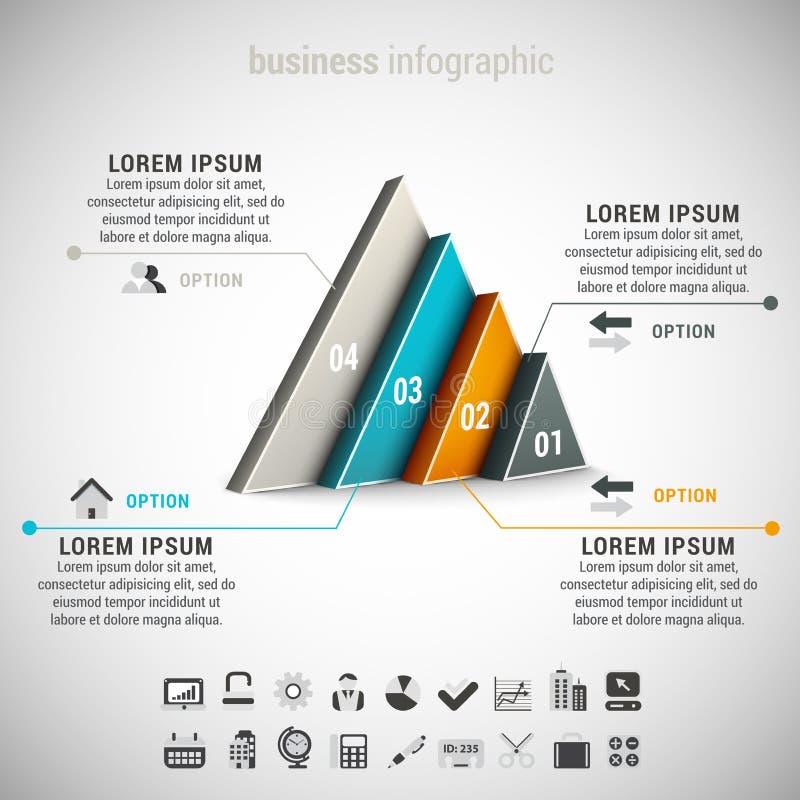 Business Infographic stock vector. Illustration of template - 47001703