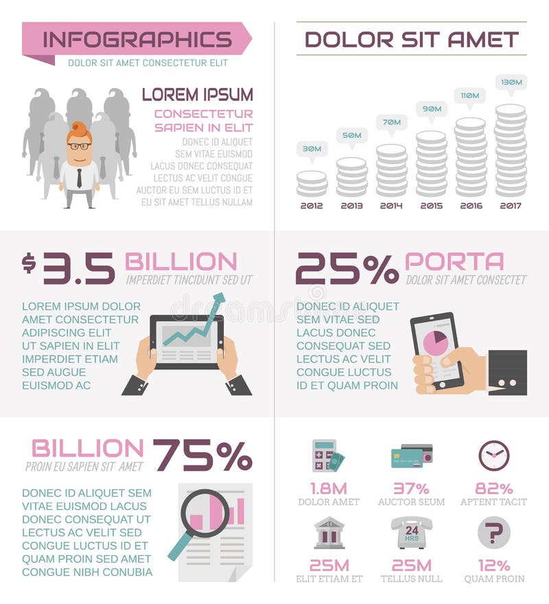 Business infographics elements royalty free illustration