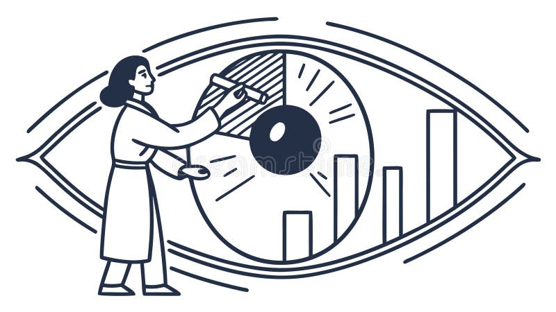 Business insight through data visualization, strategic vision. , vector design Generative AI royalty free illustration