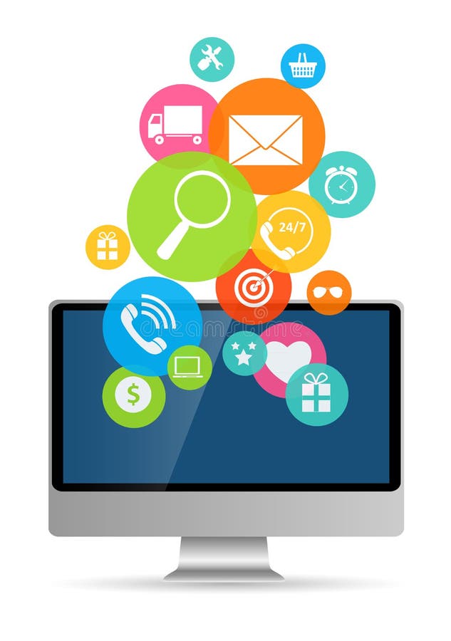 Business for Different Electronic Devices Stock Vector