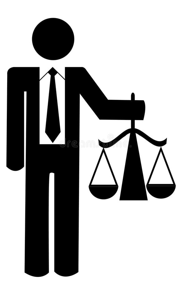 Business man or figure holding up scales of justice. Business man or figure holding up scales of justice