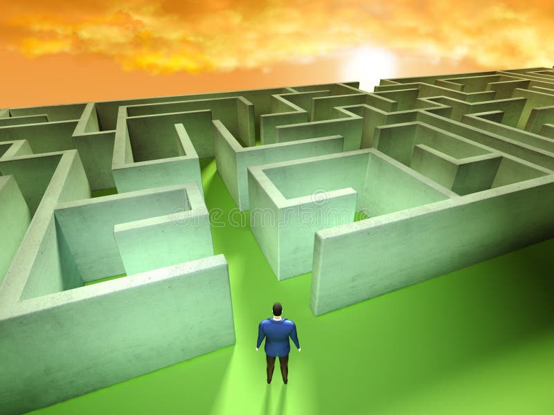 Business Labyrinth stock illustration